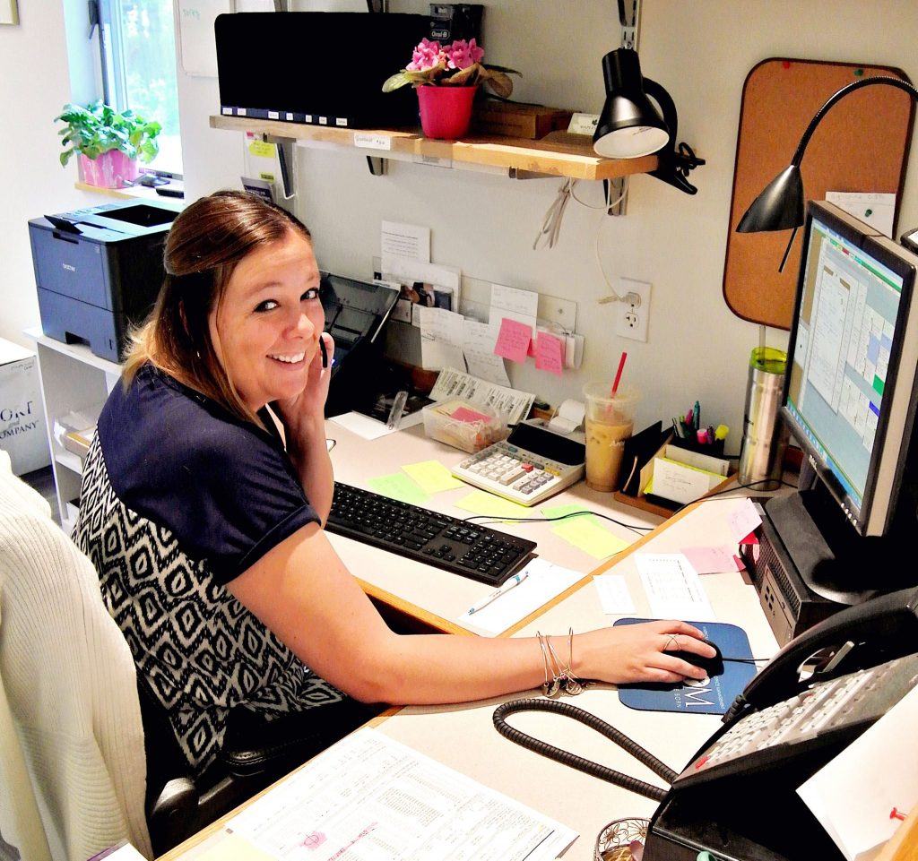 Sam at the front desk